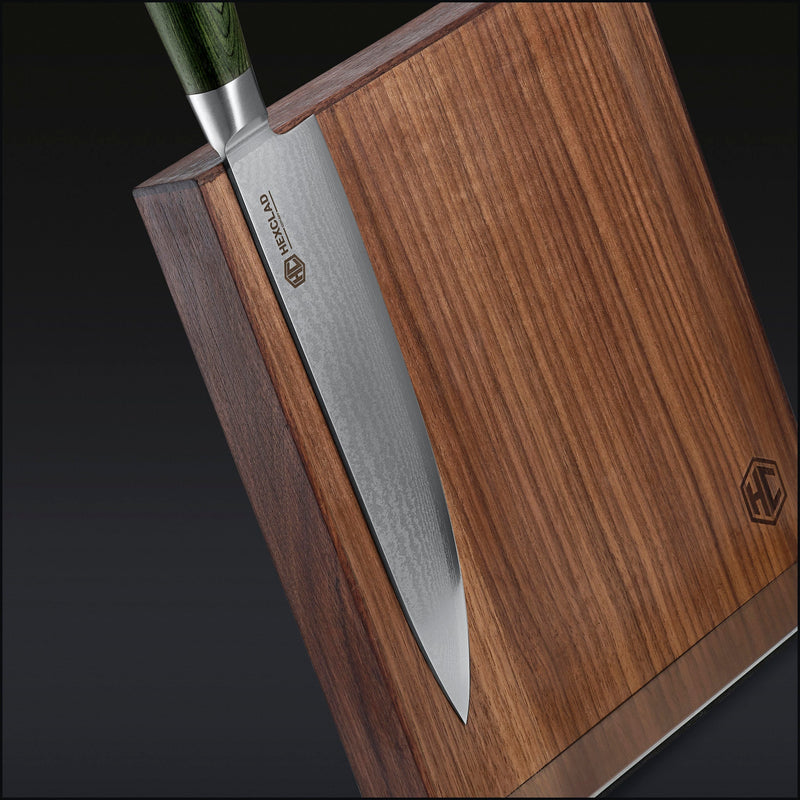 Damascus Steel Knife Set, 7-pc (Green) O2